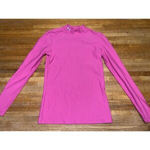 Under Armour Women Medium Pink Long Sleeve Thermal Fitted Cold Gear Top